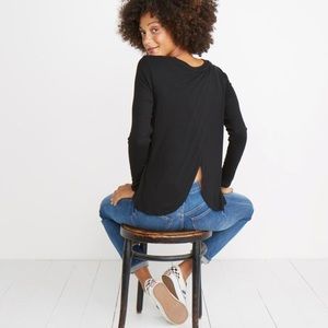 Marine Layer long sleeve tulip back top
